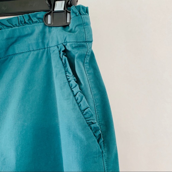 J.Crew Chino Green Ruffle Waist #G2756 8 Tall - Picture 4 of 6